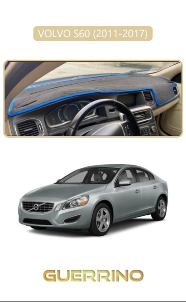 NEYA  VOLVO S60 (2011-2017)TORPİDO KORUMA HALISI BEJ KENAR ürün görseli 1