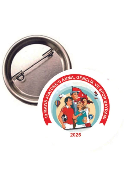 yıldızkurdelaankara 19 MAYIS BUTON ROZET 20 ADET 58MM ürün görseli 1