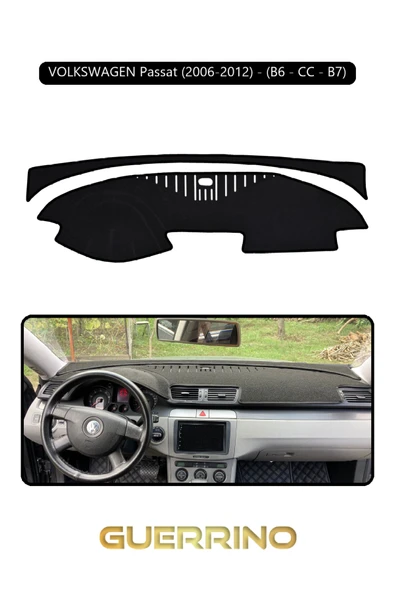 NEYA  VOLKSWAGEN Passat (2006-2012) - (B6/CC; ) B7TORPİDO KORUMA HALISI SİYAH KENAR ürün görseli 1