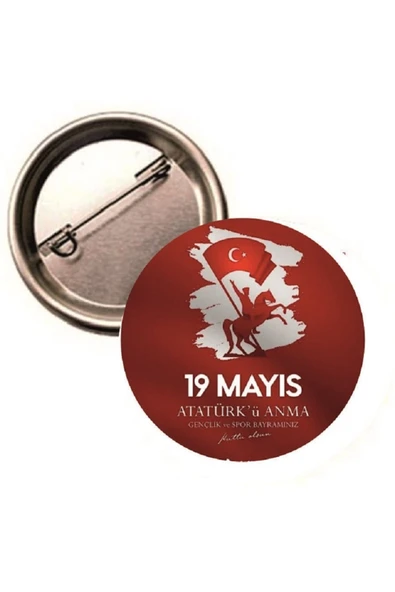 yıldızkurdelaankara 19 MAYIS BUTON ROZET 20 ADET 58MM ürün görseli 1