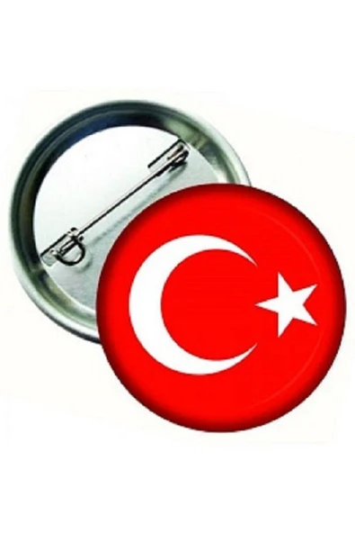 yıldızkurdelaankara Türk Bayragı Buton Rozet 20 Adet 58 Mm ürün görseli 1