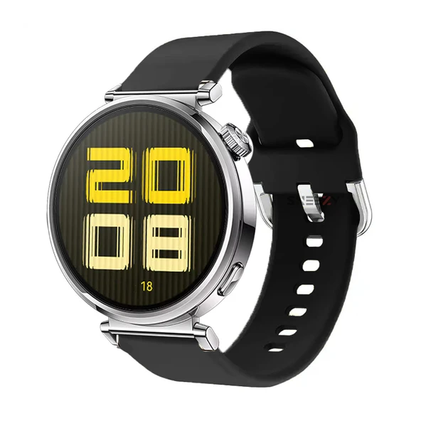 Huawei Watch GT5 41mm İle Uyumlu Yumuşak PureLux Soft Tokalı Silikon Kordon  Siyah ürün görseli 1
