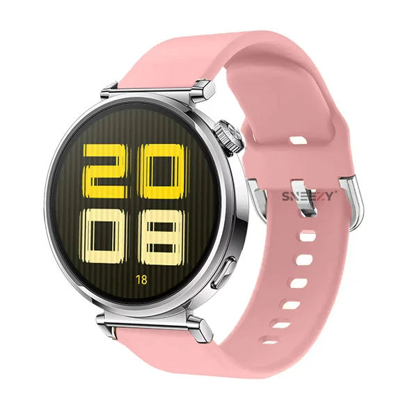 Huawei Watch GT5 41mm İle Uyumlu Yumuşak PureLux Soft Tokalı Silikon Kordon  Pembe ürün görseli 1