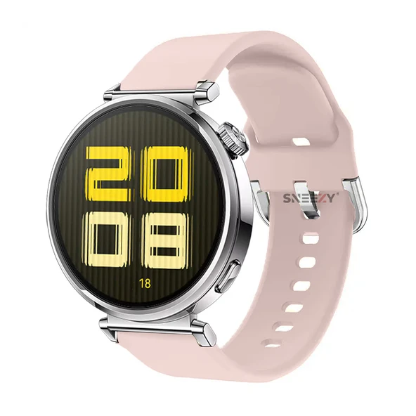 Huawei Watch GT5 41mm İle Uyumlu Yumuşak PureLux Soft Tokalı Silikon Kordon  Pudra ürün görseli 1