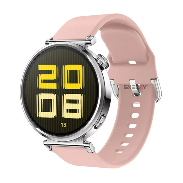 Huawei Watch GT5 41mm İle Uyumlu Yumuşak PureLux Soft Tokalı Silikon Kordon  Pembe Açık ürün görseli 1