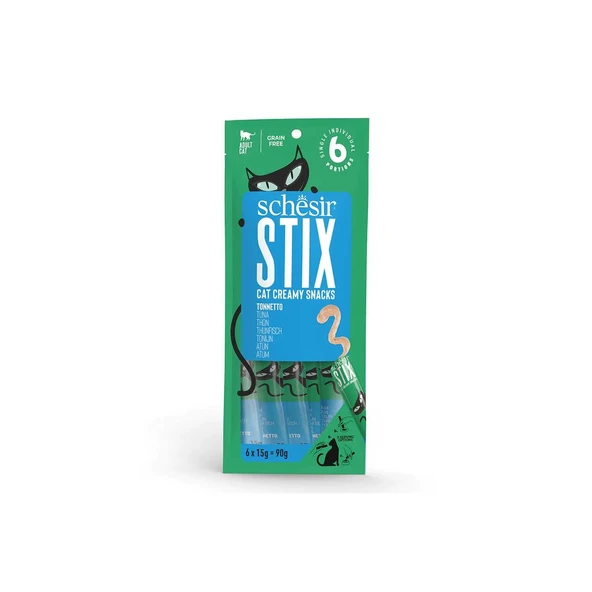 Schesir Cat Stix Ton Balıklı Sıvı Krema Kedi Ödülü 6 X 15 gr ürün görseli 1