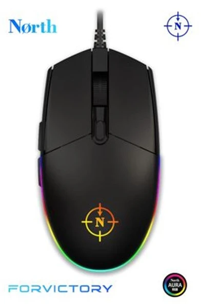 North Combat RGB Kablolu Oyuncu Mouse - Resim 2