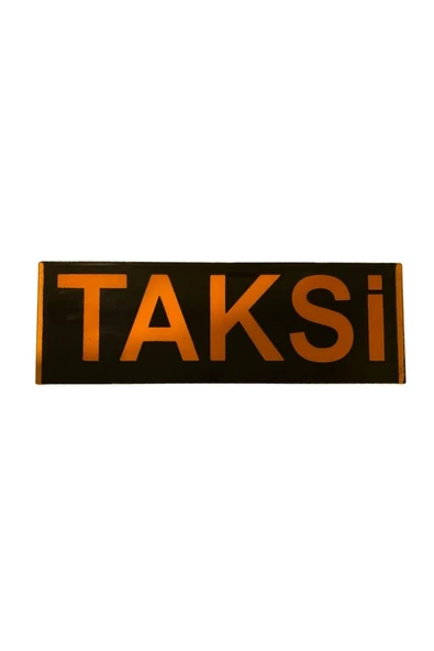 MKM Taksi Levhası Taksi Camı Taksi Tabelası Turuncu Yazılı Şeffaf ürün görseli 1