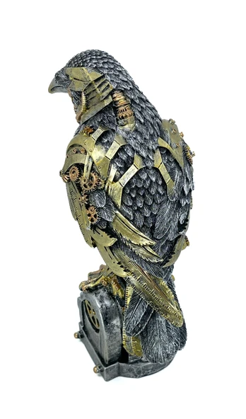 Steampunk Karga Biblo Heykel - Resim 4
