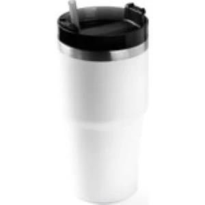 PABLO BEYAZ PASLANMAZ ÇELİK PİPETLİ TERMOS BARDAK 600ML - Resim 2