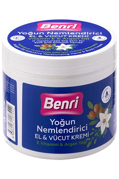 Benri Argan Yağlı Yoğun Nemlendirici El ve Vücut Kremi – 500 ml ürün görseli 1