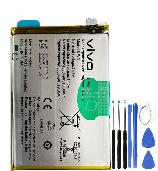 Vivo Y22s B-W3 Pil Batarya+Tamir Seti 5000 mAh ürün görseli 1