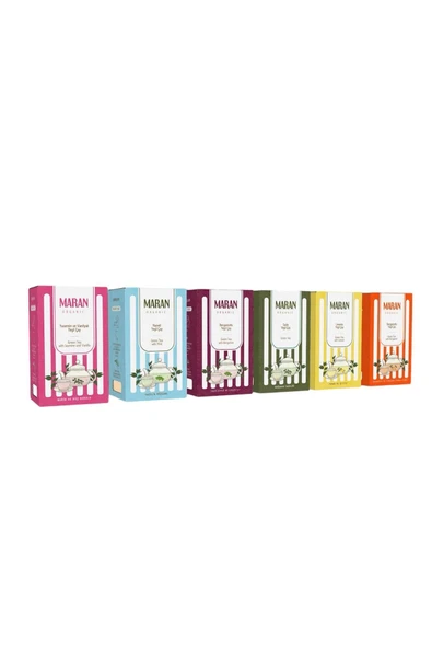 MARAN Yeşil Çay Tanışma Seti (Limon,Portakal ve Zencefil,Yasemin ve Vanilya,Nane,Bergamot,Sade) 6'lı 150GR ürün görseli 1