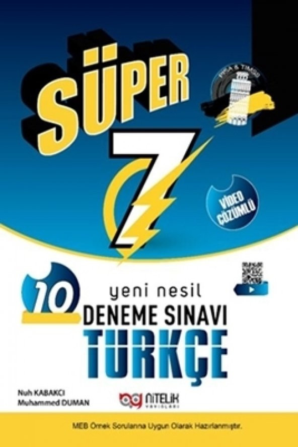 Nitelik 7.sınıf Deneme Yeni Nesil Süper Türkçe Tamamı Çözümlü ürün görseli 1