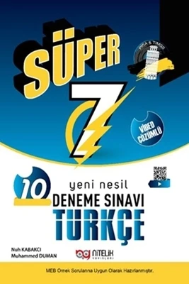 NİTELİK 7.SINIF DENEME YENİ NESİL SÜPER TÜRKÇE TAMAMI ÇÖZÜMLÜ ürün görseli 1
