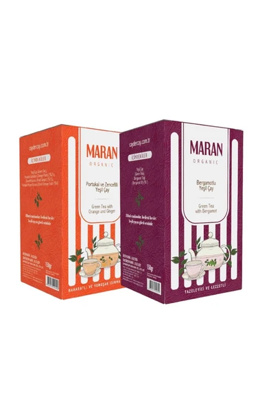 MARAN Portakallı ve Bergamotlu Yeşil Çay 2'li 300 Gr ürün görseli 1