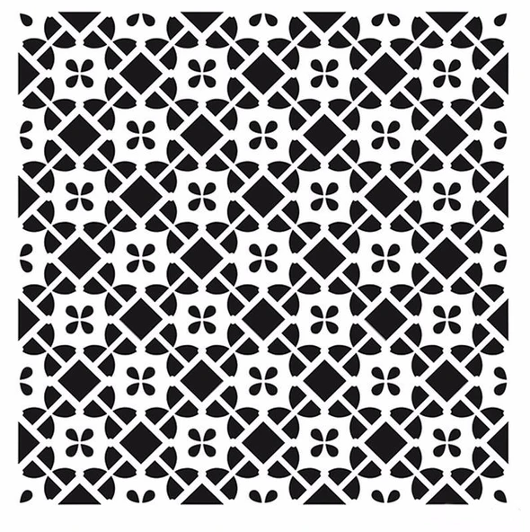 HOME DECOR MİNİ STENCIL HDM-86 25X25 ürün görseli 1