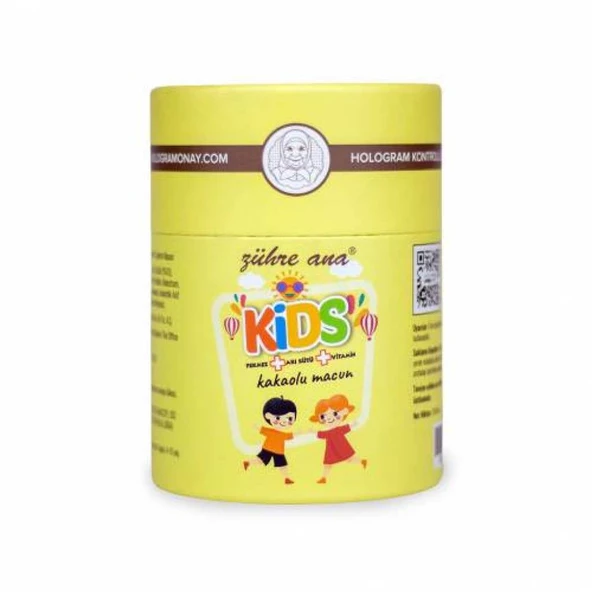 Zühre Ana Kids Arı Sütü Pekmez Bal ve Vitamin Katkılı Kakaolu Macun 240 Gr ürün görseli 1