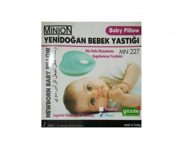 Minion Yenidoğan Bebek Yastığı Mavi ürün görseli 1
