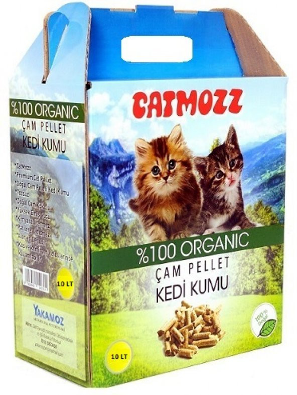 Catmozz Doğal Organik Çam Peleti Kedi Kumu 10 Lt ürün görseli 1