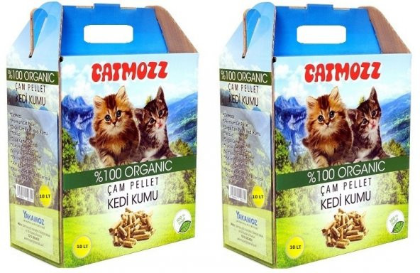 Catmozz Doğal Organik Çam Peleti Kedi Kumu 10 Lt X 2 Adet ürün görseli 1