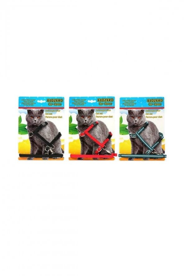 Edozero Kedi Göğüs Tasması Ve Gezdirme Takım ürün görseli 1
