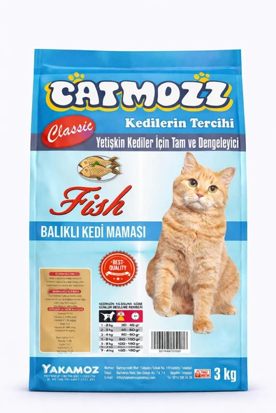 CatMozz Balıklı Yetişkin Kedi Maması 3 Kg ürün görseli 1