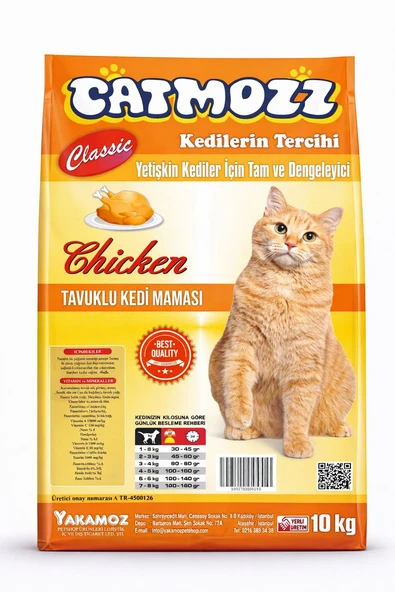 CatMozz Tavuklu Yetişkin Kedi Maması 10 Kg ürün görseli 1