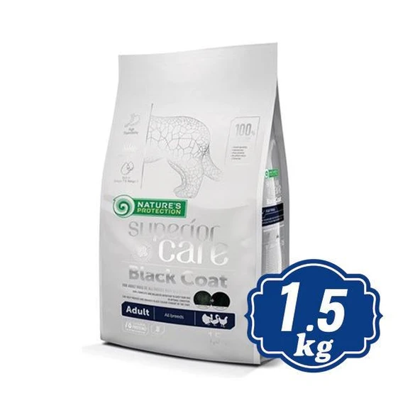 Natures Protection Siyah Tüylü Kümes Hayvanlı  Köpek Maması 1,5 Kg ürün görseli 1