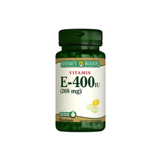 Vitamin E-400 IU(268mg) Takviye Edici Gıda 50 Jelatin Kapsül ürün görseli 1