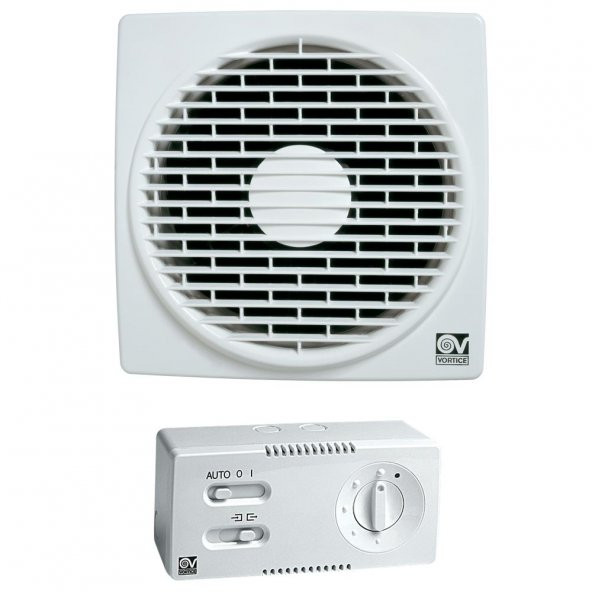 Vortice Vario 300/12 & CR5N Hız Anahtarı Yanında Duvara Cama Kolay Montaj Otomatik Panjur Manuel Geri Dönüşümlü Tasarruflu Fan AGMair Agm Havalandırma Fanı ürün görseli 1