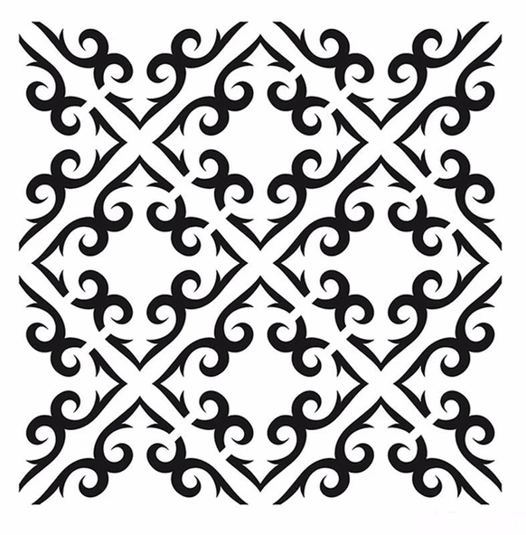 HOME DECOR MİNİ STENCIL HDM-101 25X25 ürün görseli 1