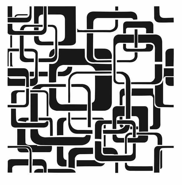 HOME DECOR MİNİ STENCIL HDM-105 25X25 ürün görseli 1