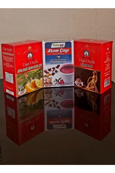 Ziyadede 3 Çeşit Atom Çayı (nane Limon Propolis Ginseng) ürün görseli 1