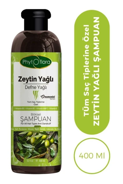 Phytoflora Kumraldede Market Tuzsuz Tüm Saç Tiplerine Özel Zeytinyağlı Bitkisel Şampuan 400 ml ürün görseli 1