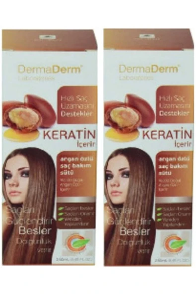 DermaDerm Argan Özlü Saç Bakım Sütü 250 Ml (2 Adet) ürün görseli 1