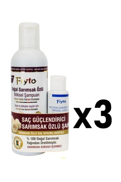 Fiyto Doğal Sarımsak Özlü Şampuan 500 Ml 3'lü Set ürün görseli 1