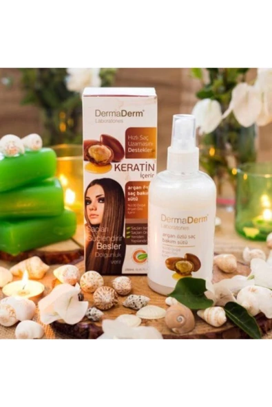 DermaDerm Argan Özlü Saç Bakım Sütü 250 Ml ürün görseli 1