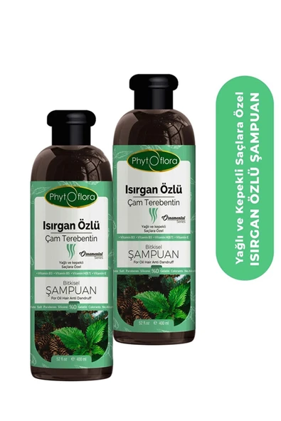 Phytoflora Tuzsuz Yağlı Ve Kepekli Saçlara Özel Isırgan Özlü Bitkisel Şampuan 400 Ml, 2 Adet ürün görseli 1