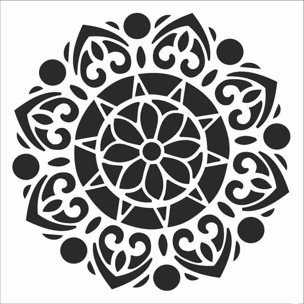 HDM117 Home Dekor Midi Stencil (25X25) ürün görseli 1