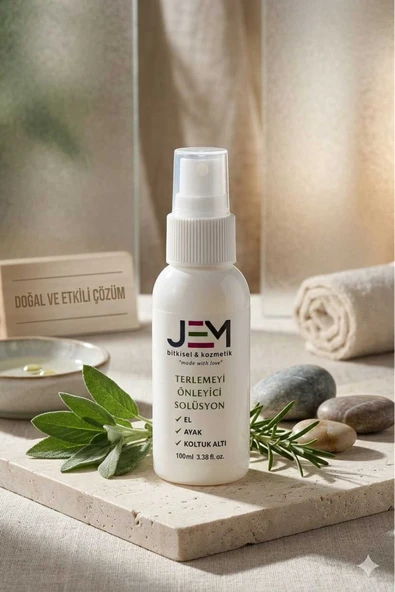 Jem Kozmetik Bitkisel Terleme Önleyici Solüsyon 100 ML El, Ayak, Koltukaltı ürün görseli 1