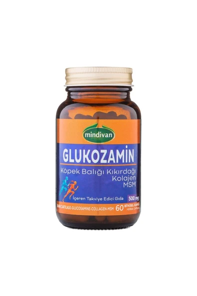 Mindivan Glukozamin Köpek Balığı Kıkırdağı Kolajen Msm 500 Mg 60 Kapsül ürün görseli 1
