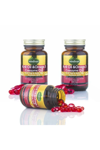 Mindivan Krilloil - Omega 3 - Coenzyme Q10 X 3 Adet ürün görseli 1