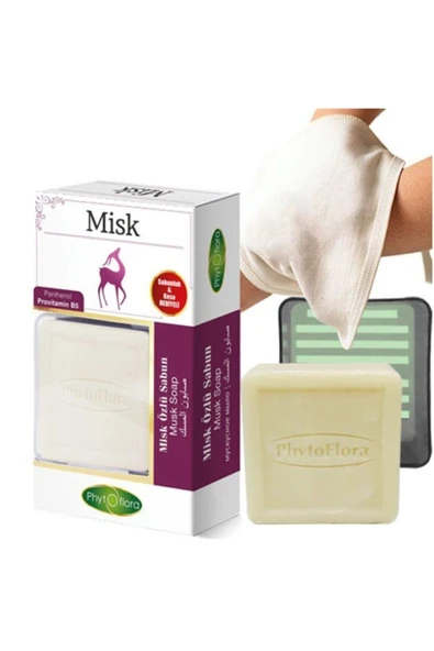 Mindivan Phytoflora Misk Özlü Sabun 125gr.(sabunluk Ve Kese Hediyeli) ürün görseli 1