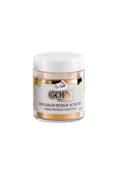 Dr. Gusto Yenilebilir Metalik Altın Toz Gıda Boyası 10 gr ürün görseli 1