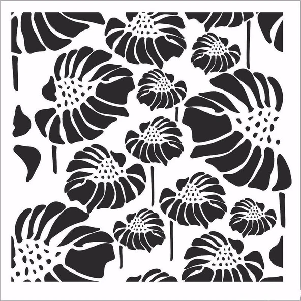 HOME DECOR MİNİ STENCIL HDM-120 25X25 ürün görseli 1