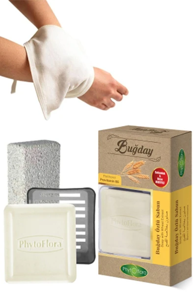 Phytoflora Buğday Sabunu Ve Banyo Kesesi, Katı Sabunluk ürün görseli 1