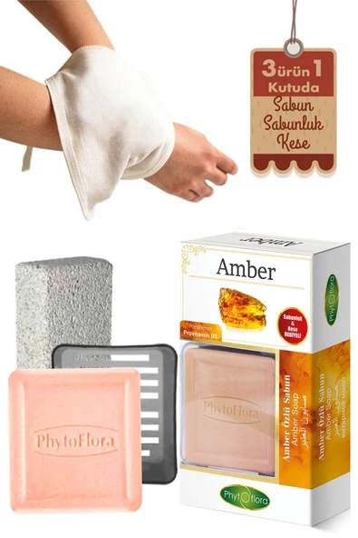 Phytoflora Amber Sabunu Ve Banyo Kesesi, Katı Sabunluk ürün görseli 1
