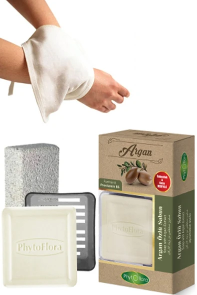Phytoflora Argan Sabunu Ve Banyo Kesesi, Katı Sabunluk ürün görseli 1