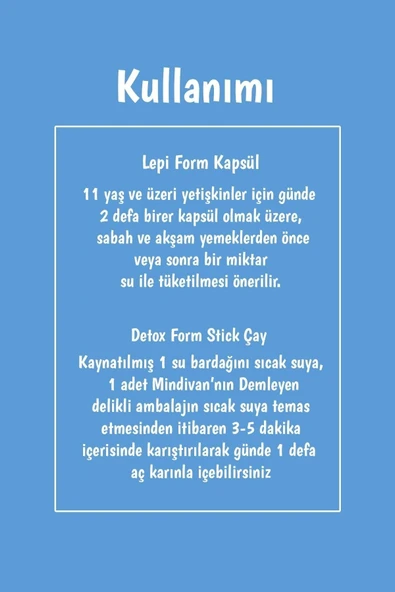 Mindivan 2'li Bitki Çayı Paketi Lepi Form Ve Stick Çay - Resim 3